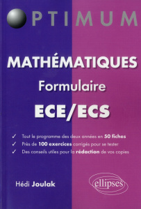 Mathématiques Formulaire ECE/ECS - Joulak Hedi