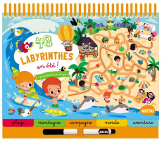 48 labyrinthes en été ! Avec un feutre effaçable - Alcouffe Christine ; Lauret Elodie ; Leoszewski Fa