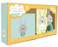 Mon coffret de bébé Petit lapin. Contient : 1 imagier en tissu, 1 hochet, 1 livre carton - Claire Céline ; Aniel Isabel