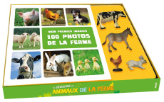 Coffret Je découvre les animaux de la ferme. Contient : 1 imagier et 4 figurines d'animaux - COLLECTIF