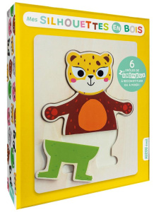 Mes silhouettes en bois. 6 drôles de z'animaux à reconstituer ou à mixer - Jacqué Isabelle