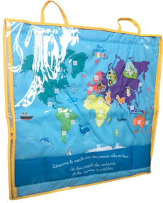 Mon premier atlas. Explore le monde avec ton atlas en tissu et en bois et découvre les animaux et me - Tornior Rémy