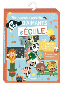 Ma pochette d'aimants L'école. Avec 47 aimants, 1 joli poster - Mercier Julie
