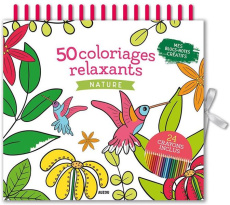 50 coloriages relaxants nature. Avec 24 crayons inclus - Armstrong Mel