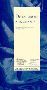 DE LA PAROLE AUX CHANTS - COLLECTIF