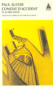 Constat d'accident et autres textes - Auster Paul - Le Boeuf Christine