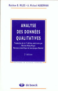 Analyse des données qualitatives. 2e édition - Huberman A-Michael ; Miles Matthew-B