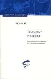 Testament politique - Richelieu Armand Jean du Plessis duc de ; Hildeshe