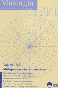 Musurgia Volume 9 N° 2 / 2002 : Musiques populaires modernes - COLLECTIF