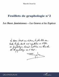 Feuillets de graphologie. Tome 2, Les bases jaminiennes, les genres et les espèces - Desurvire Marcelle