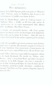 Mes mémoires suivi de Cours de danse fin-de-siècle - Avril Jane ; Ramiro Erastène ; Brécourt-Villars Cl