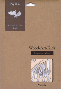 Papillon. Maquette en bois Taille : 148 x 120 x 77 mm - COLLECTIF