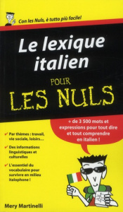 Le lexique italien pour les Nuls - Martinelli Mery