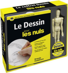 Coffret Dessin pour les nuls. Contient : Le dessin pour les nuls, 1 mannequin articulé - Hoddinott Brenda