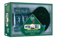 Apéro golf, Tentez un hole in one et trinquez ! Coffret avec 1 green, 2 clubs de gilf, 2 billes, 6 v - COLLECTIF