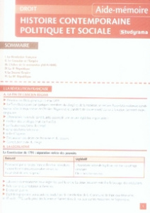 Histoire contemporaine politique et sociale - Etienne Joseph
