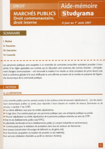 Marchés publics. Droit communautaire, droit interne - COLLECTIF