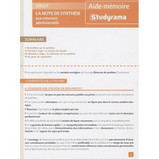 La note de synthèse aux concours administratifs - Camoin Julie