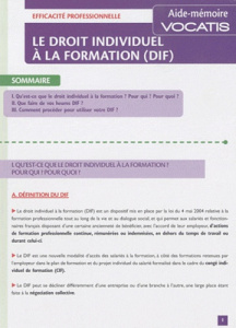 Le droit individuel à la formation (DIF) - Surun Emmanuel