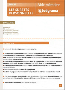 Les sûretés personnelles - Tcherkessoff Pierre