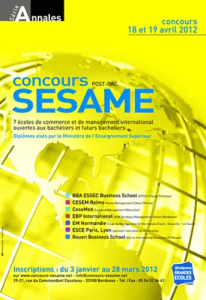 Concours SESAME. Annales, sujets et corrigés officiels, Edition 2011 - COLLECTIF