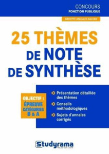 25 thèmes de note de synthèse - Anciaux-Salvan Brigitte ; Brunel Laurence