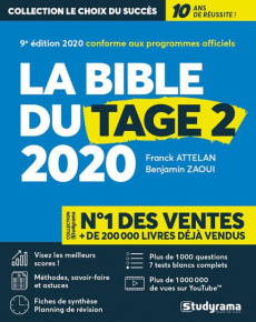 La bible du Tage 2. Edition 2020 - Attelan Franck ; Zaoui Benjamin