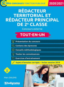 Rédacteur territorial et rédacteur territorial principal de 2e classe. Concours externe, Edition 202 - Dalens Marc