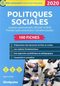 100 fiches les politiques sociales. Edition 2020 - Raïa Valérie ; Brunel Laurence