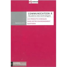 Les produits chimiques au quotidien - Collectif