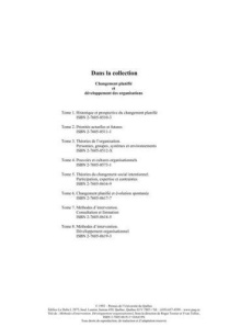 METHODES D INTERVENTION. DEVELOPPEMENT ORGANISATIONNEL. TOME 8 - TESSIER/TELLIER