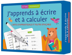 J'apprends à écrire et à calculer CP. Cartes d'apprentissage et feutre effaçable - COLLECTIF