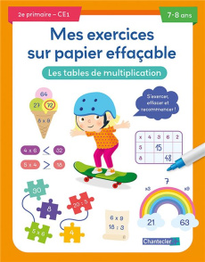 Mes exercices sur papier effaçable 2e primaire - CE1. Les tables de multiplication - THEISSEN, PETRA P.