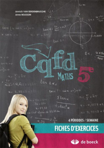 Cqfd mahts 5 4 per/sem - fiches d'exercices - Van Eerdenbrugghe...