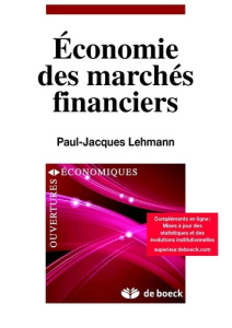 Economie des marchés financiers - Lehmann Paul-Jacques