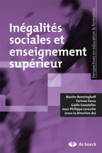 Inégalités sociales et enseignement supérieur - Benninghoff Martin ; Fassa Farinaz ; Goastellec Ga