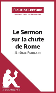 Le sermon sur la chute de Rome de Jérôme Ferrari (fiche de lecture) - Cerf Natacha