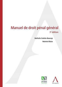 Manuel de droit pénal général - Collectif