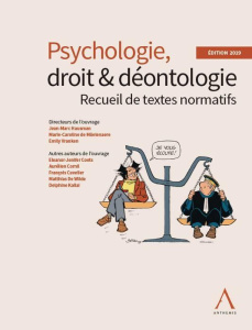 Psychologie droit & déontologie - Collectif