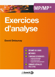 Exercices d'analyse. MP/MP* - Delaunay David