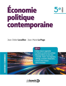 Economie politique contemporaine. 5e édition revue et augmentée - Lecaillon Jean-Didier ; Le Page Jean-Marie