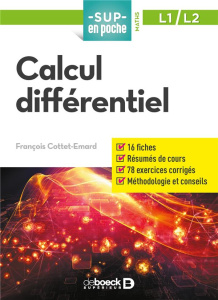 Calcul différentiel. L1/L2 - Cottet-Emard François