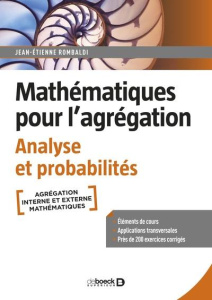 Mathématiques pour l'agrégation. Analyse et probabilités - Rombaldi Jean-Etienne