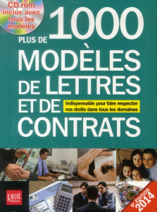 Plues de 1000 modèles de lettres et de contrats 2014 - Collectif