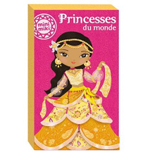 Princesses du monde à pailleter. Contient : 6 grandes cartes, 6 tubes de paillettes, 1 pinceau appli - Camel Julie