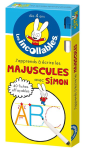 J'apprends à écrire les majuscules avec Simon. 40 fiches effaçables feutre