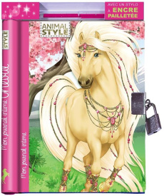 Mon journal intime Cheval. Avec un stylo à encre pailletée - AD'LYNH/ALCOUFFE