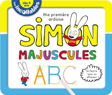 Ma première ardoise Simon Majuscules. Inclus un feutre avec un effaceur ! - PLAY BAC EDITIONS