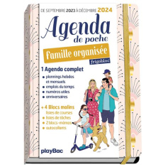 Agenda de poche de la famille organisée. Couverture rose, Edition 2023-2024 - COLLECTIF