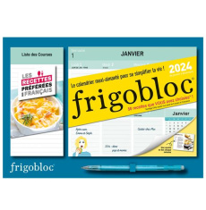Mini frigobloc hebdomadaire Les recettes préférées des français. De janvier à décembre 2024. Avec 1 - COLLECTIF